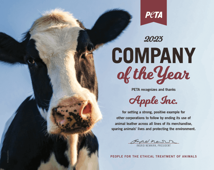 PETA names Apple as the 2023 Company of the Year